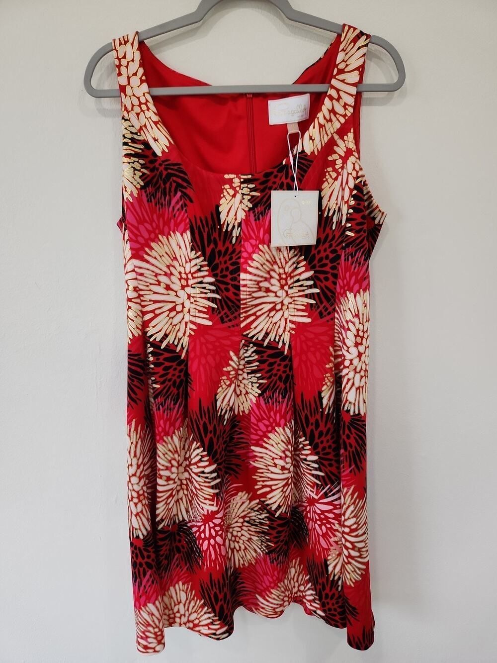Cappagallo Red Sunburst Tropical NEW Size 12 Summer Resort